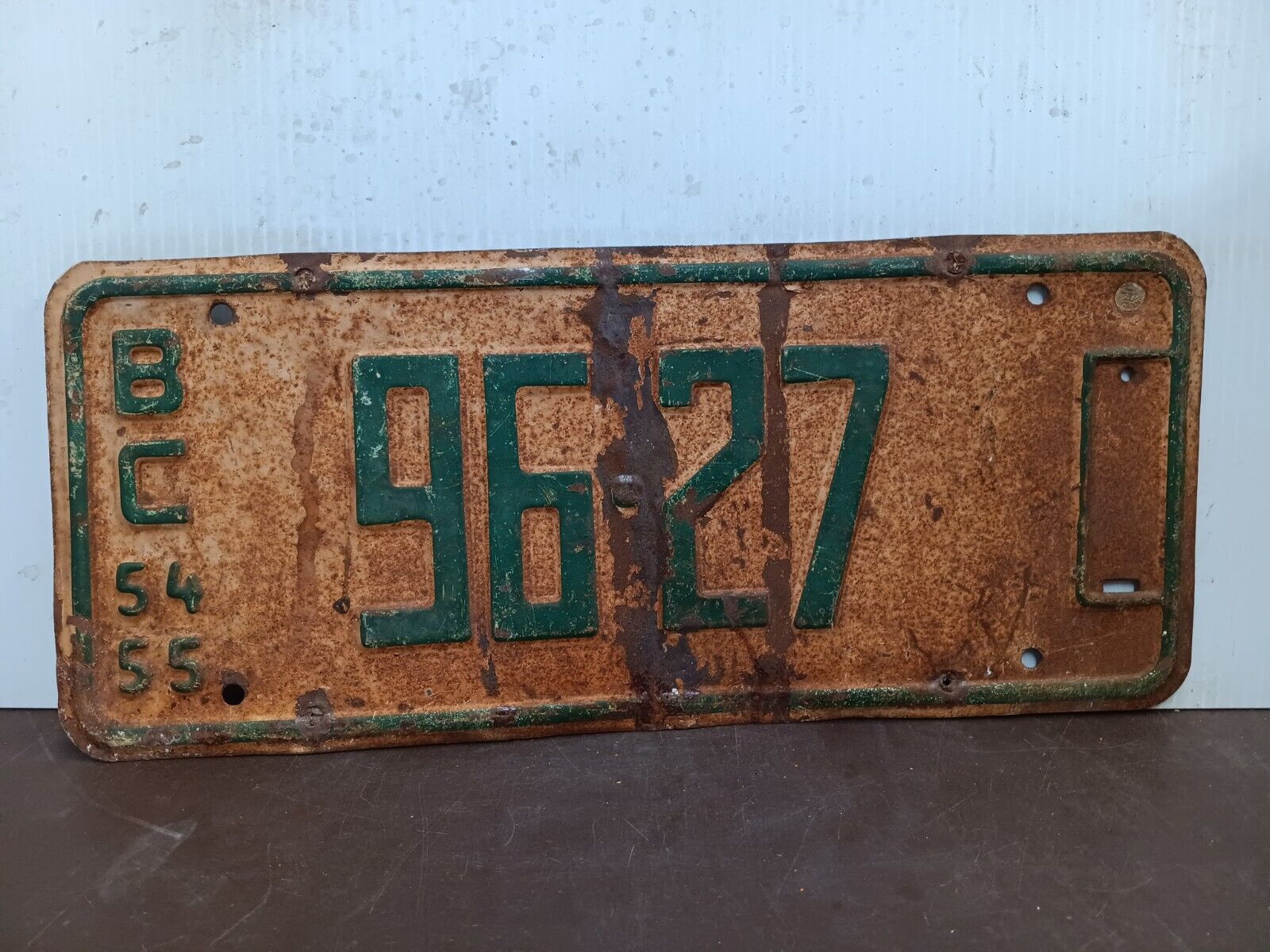 1954 1955 Baja California MEXICO   License Plate Tag