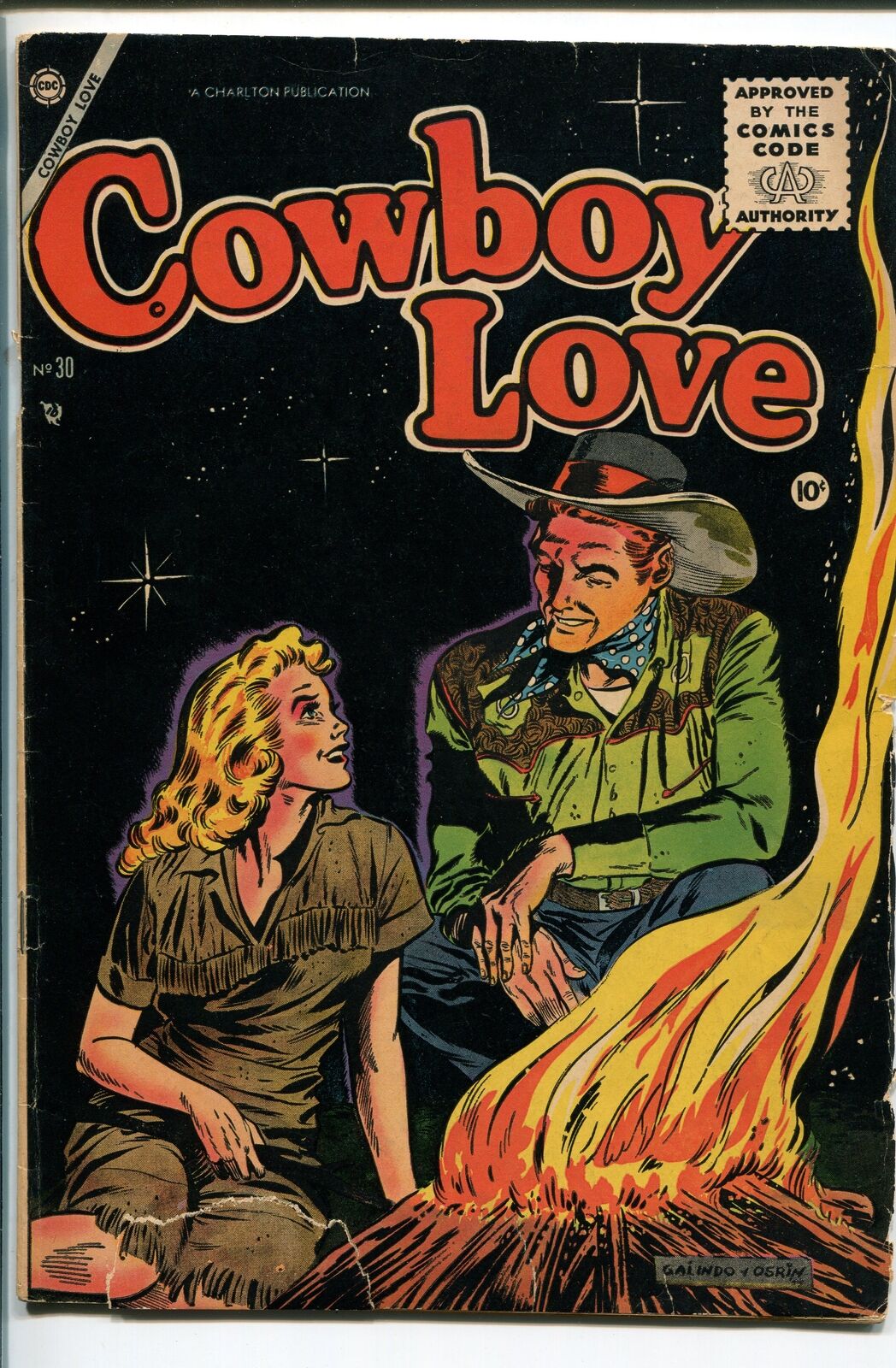 Cowboy Love--#30--COMIC BOOK--Charlton--G/VG