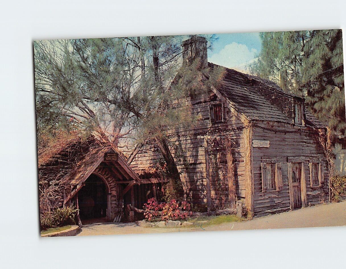 Postcard Oldest Wooden Schoolhouse in USA St. Augustine Florida USA