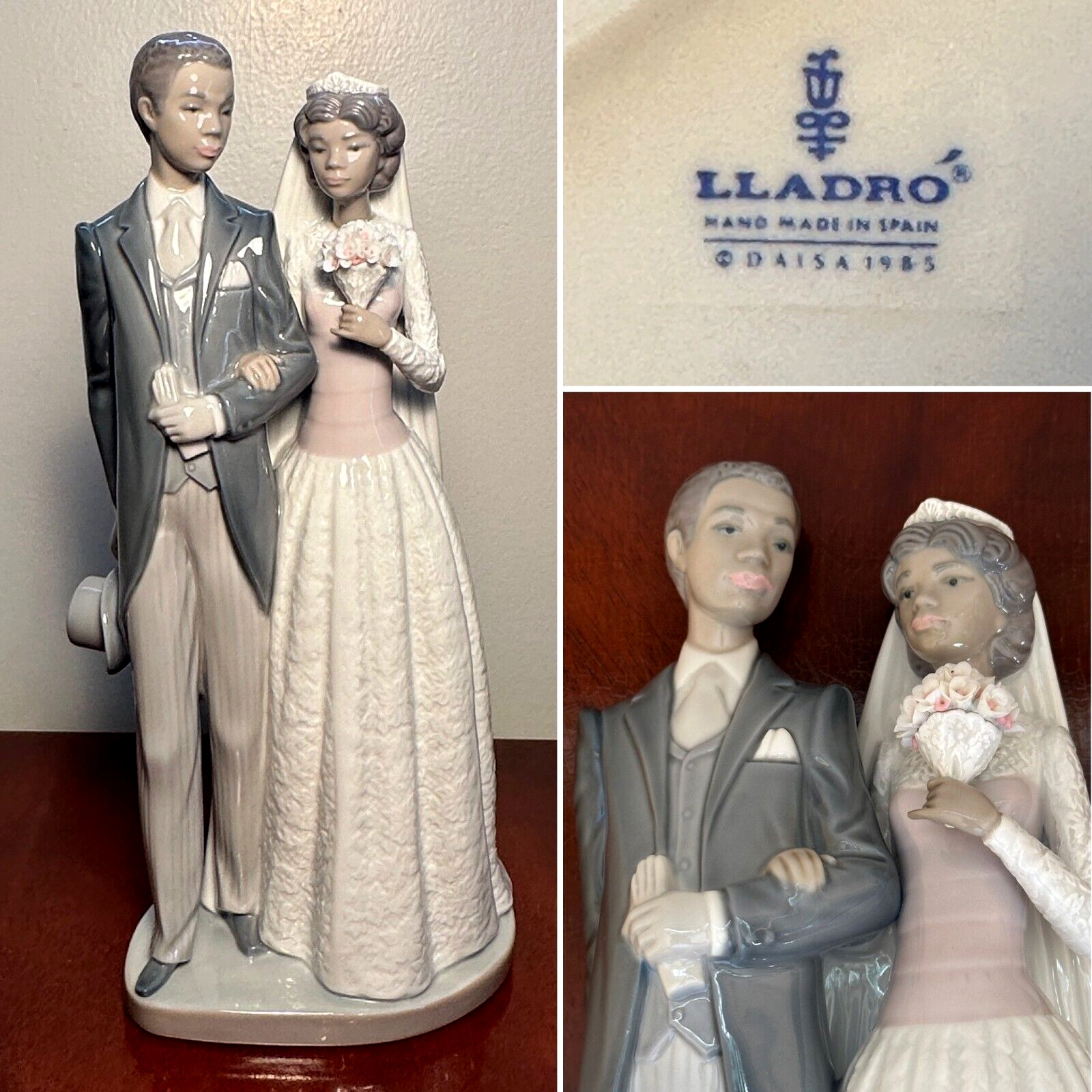 Vintage LLADRO #5274  Black Legacy WEDDING DAY Porcelain Figurine Sculpture