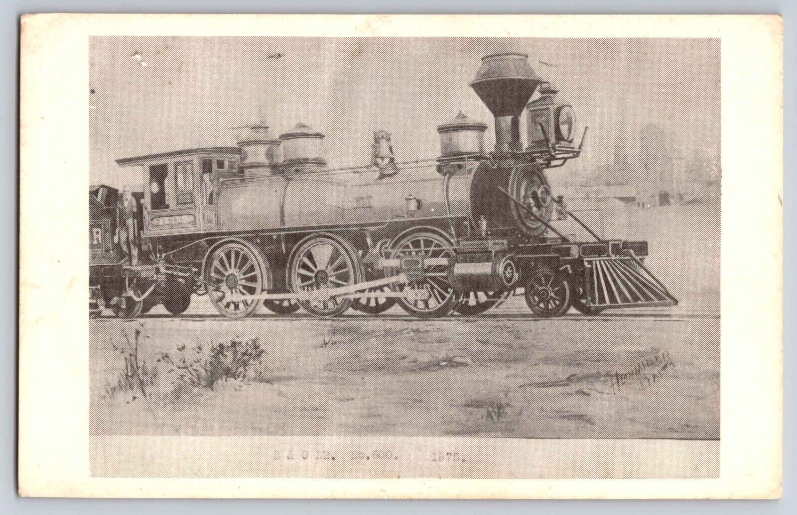 Postcard Rail Sketch Published for Railroadians of America Livingston N.J.  B 20