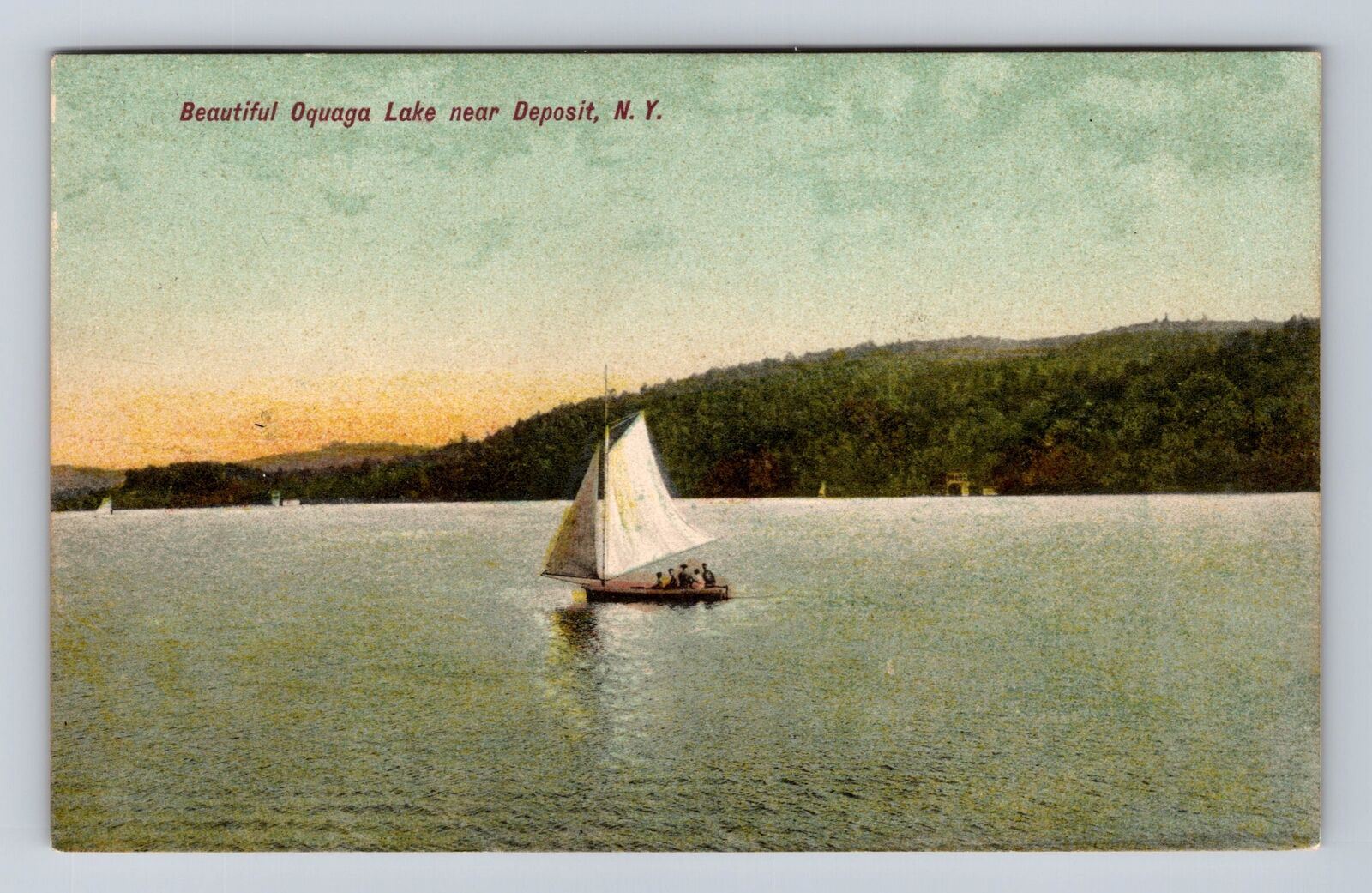 Deposit NY-New York, Oquaga Lake, Antique, Vintage Souvenir Postcard