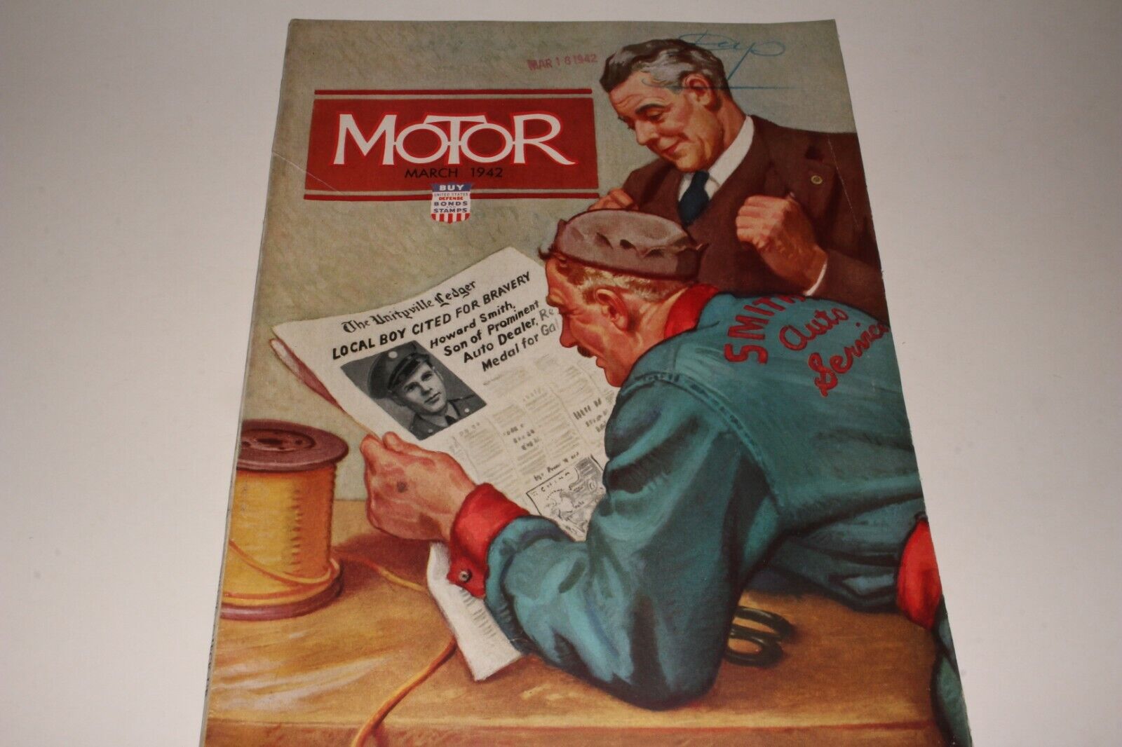 MOTOR MAGAZINE MARCH 1942 ROBERT ROBINSON COVER ART