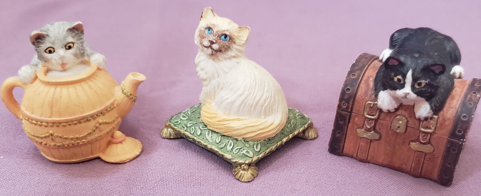 Lenox Victorian Cat Thimbles Lot