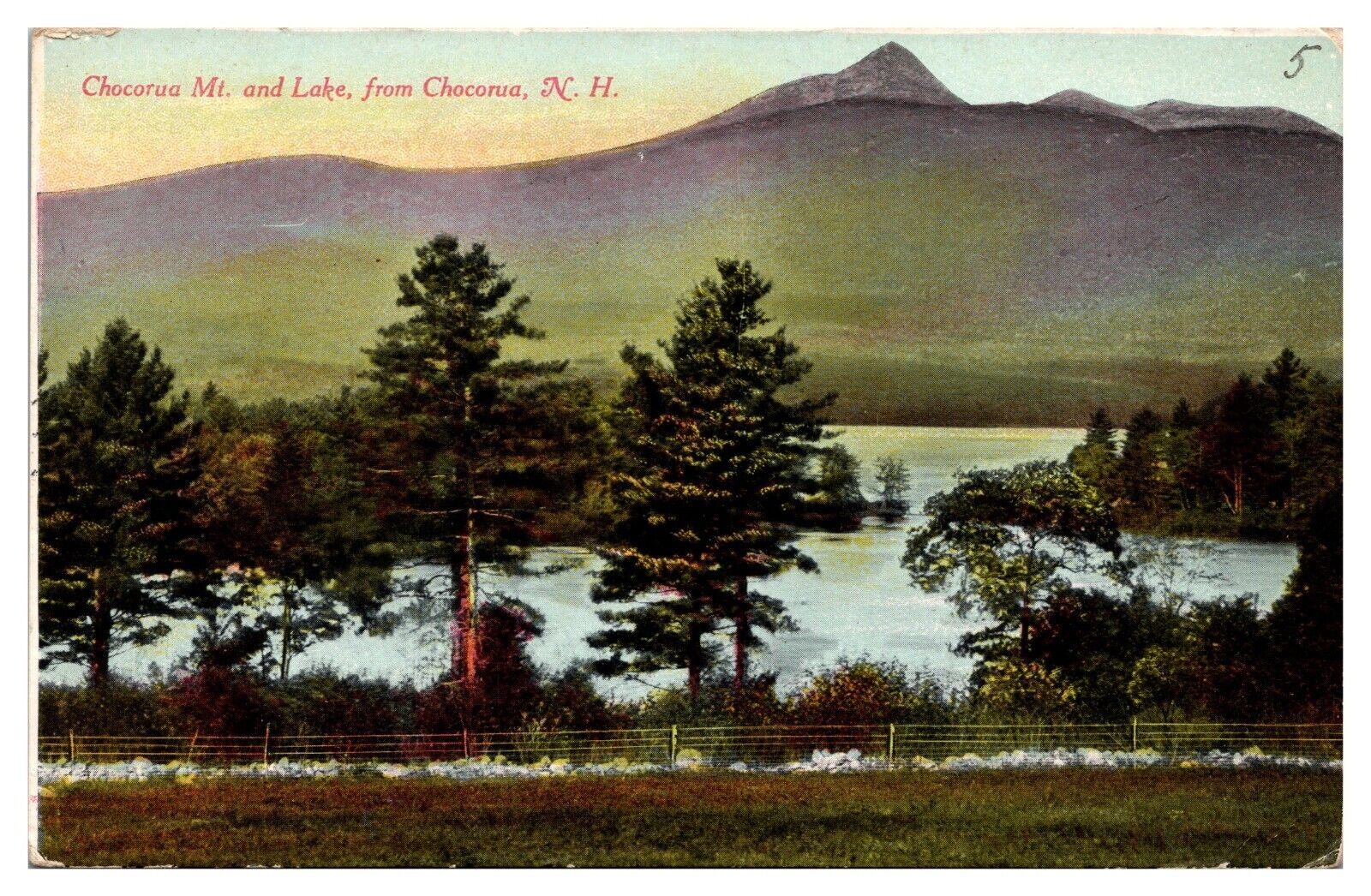 ANTQ Chocorua Mountain and Lake, Roadside Scene, Scenic Landscape, Chocorua, NH