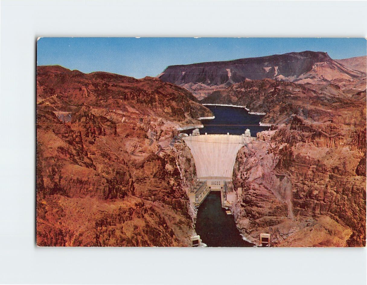 Postcard Hoover Dam Colorado River Nevada-Arizona USA
