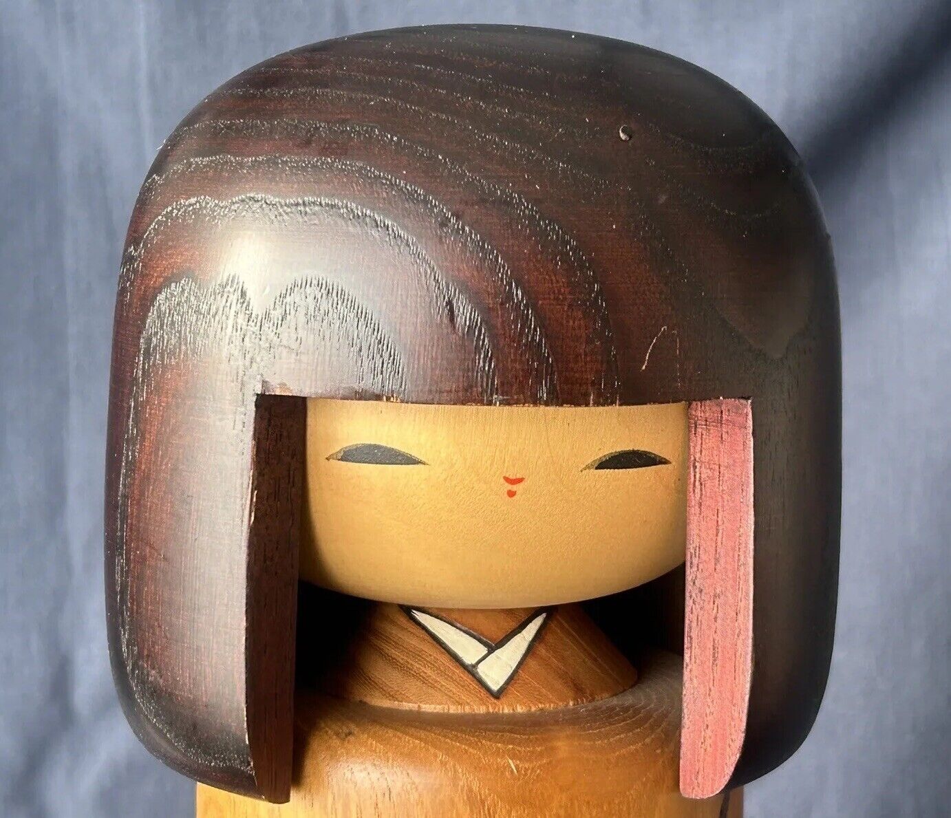 Vintage Japanese Sosaku Kokeshi Doll Signed Usaburo 11.8