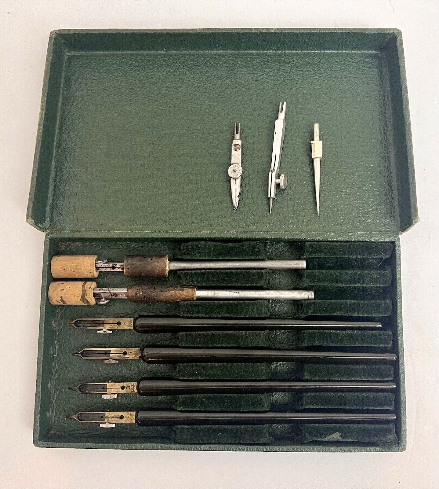 Vintage Keuffel & Esser K&E Barch Payzant 3226 Drafting Pens Pencils Gold Tip