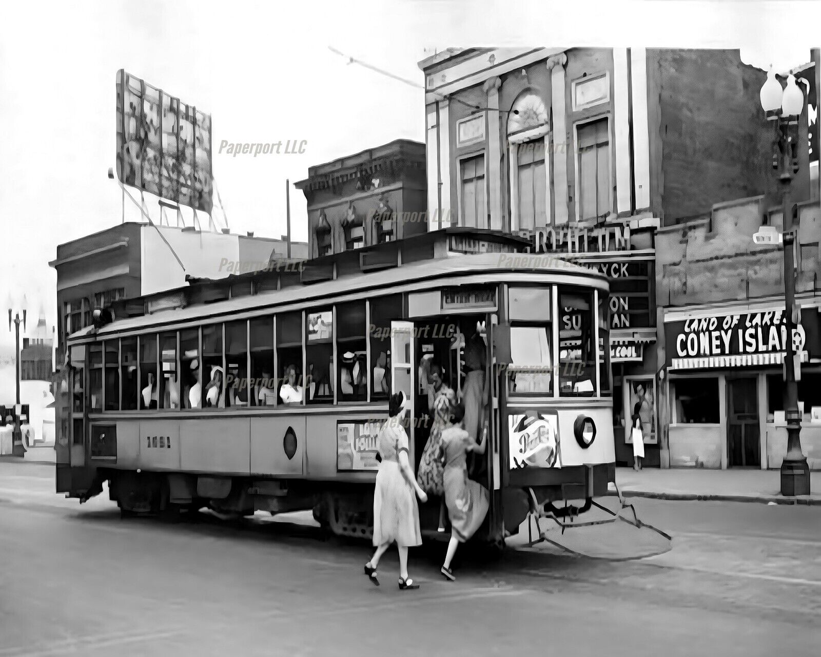 1930s New York Trolley 8x10 Photo