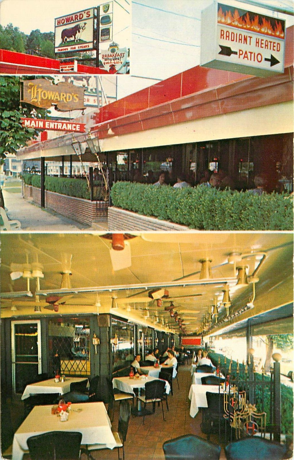 c1960 Howard\'s Steak House Restaurant, Gatlinburg, Tennessee Postcard