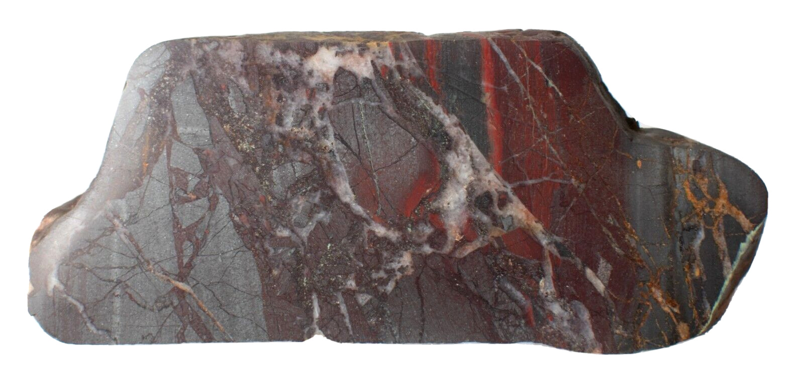 Polished Western Australian Brecciated Jasper Slice Hematite Slab BJ504234