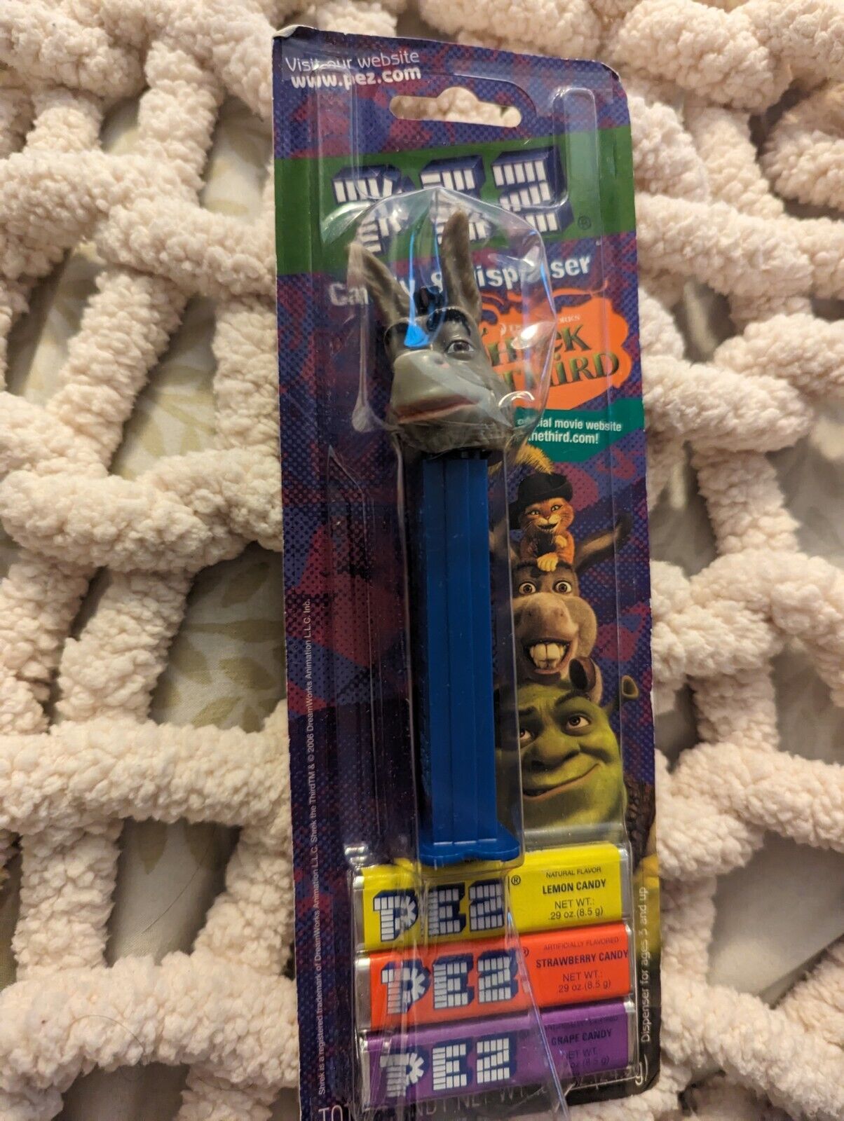 Shrek The Third Pez Dispenser and Candy (From the DreamWorks Movie)