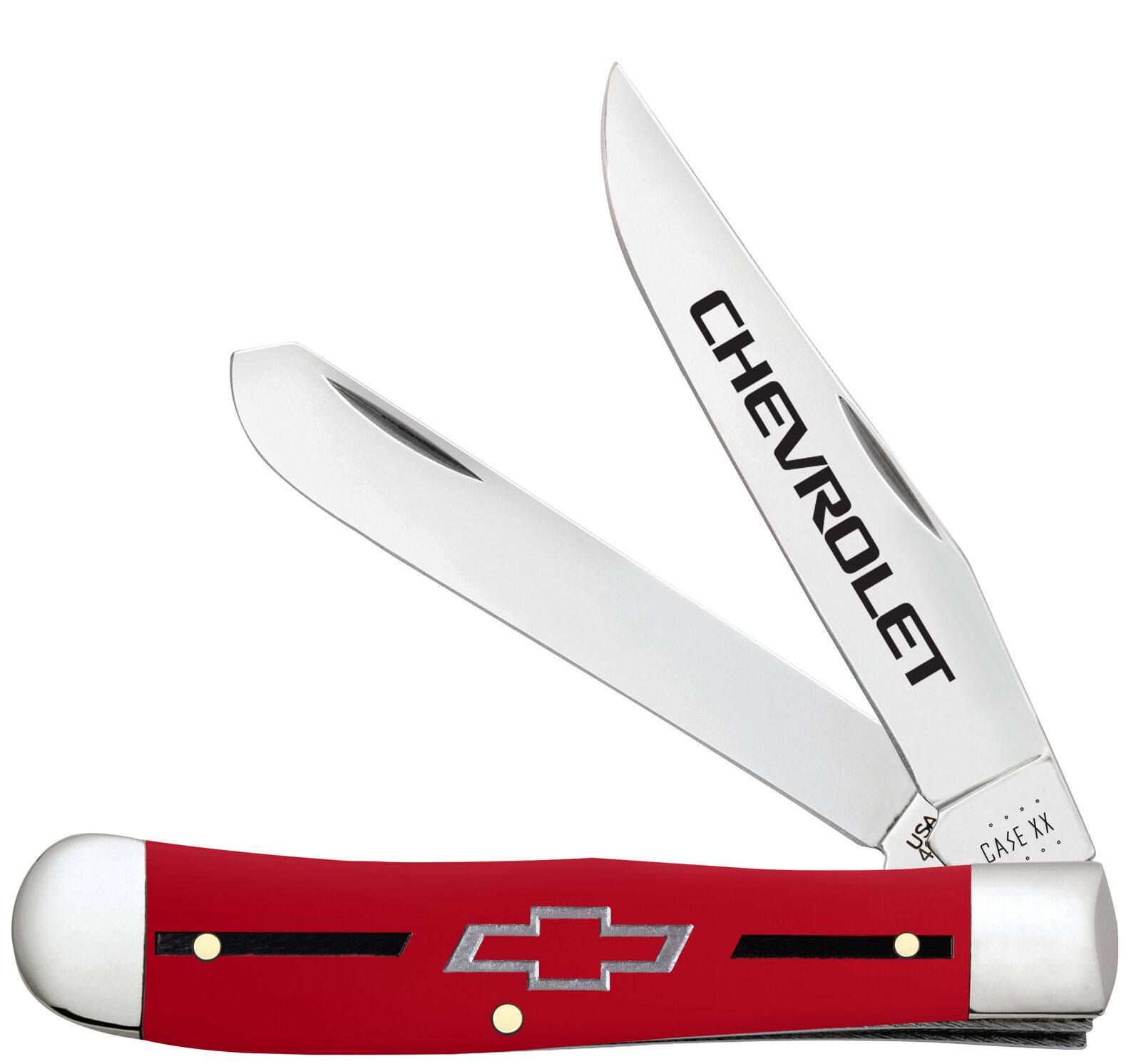Case xx Knives Chevrolet Red Synthetic Trapper Stainless 33704 Pocket Knife