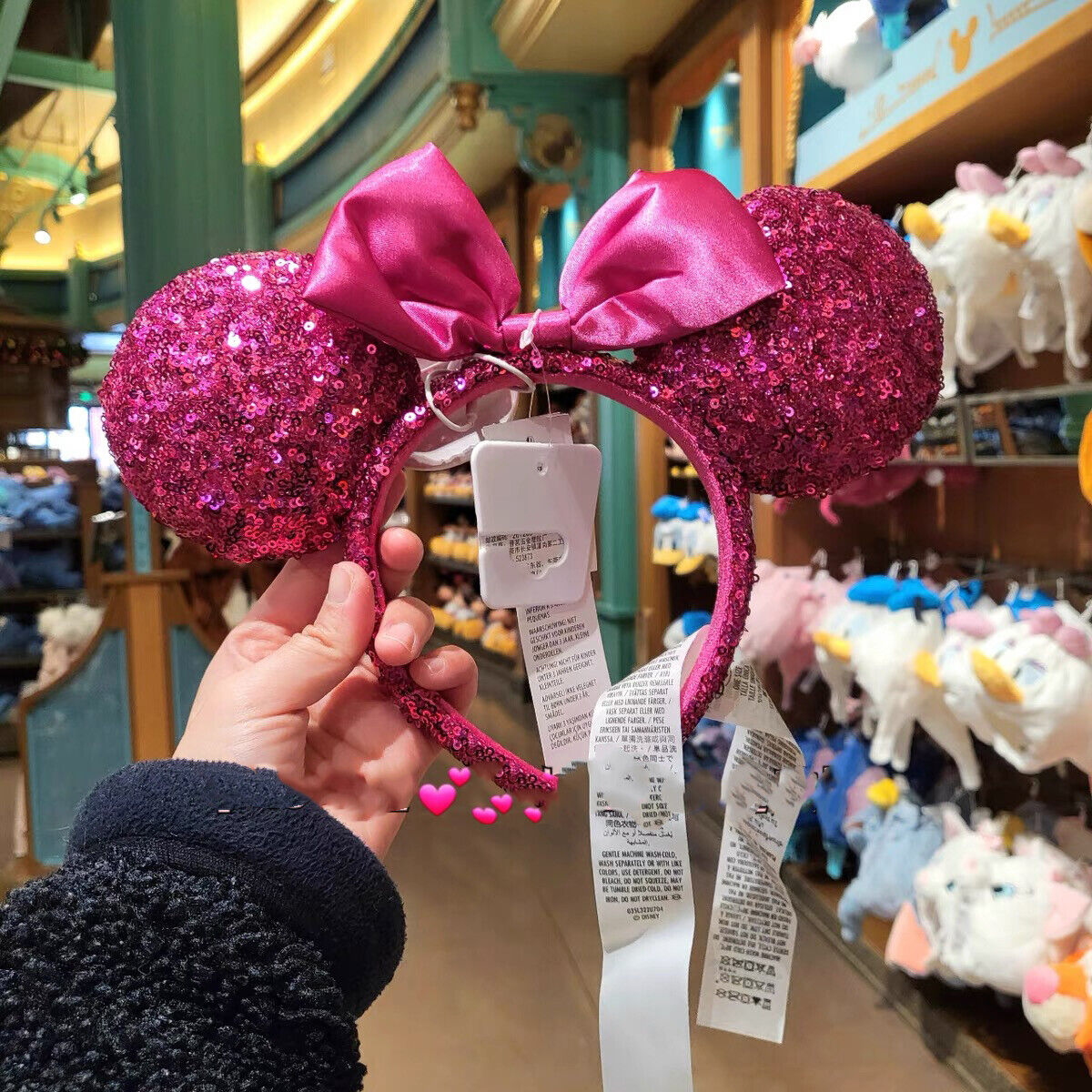 US Bow Magenta Pink Mickey Minnie Ears Sequin Disney Parks Orchid Headband 2022