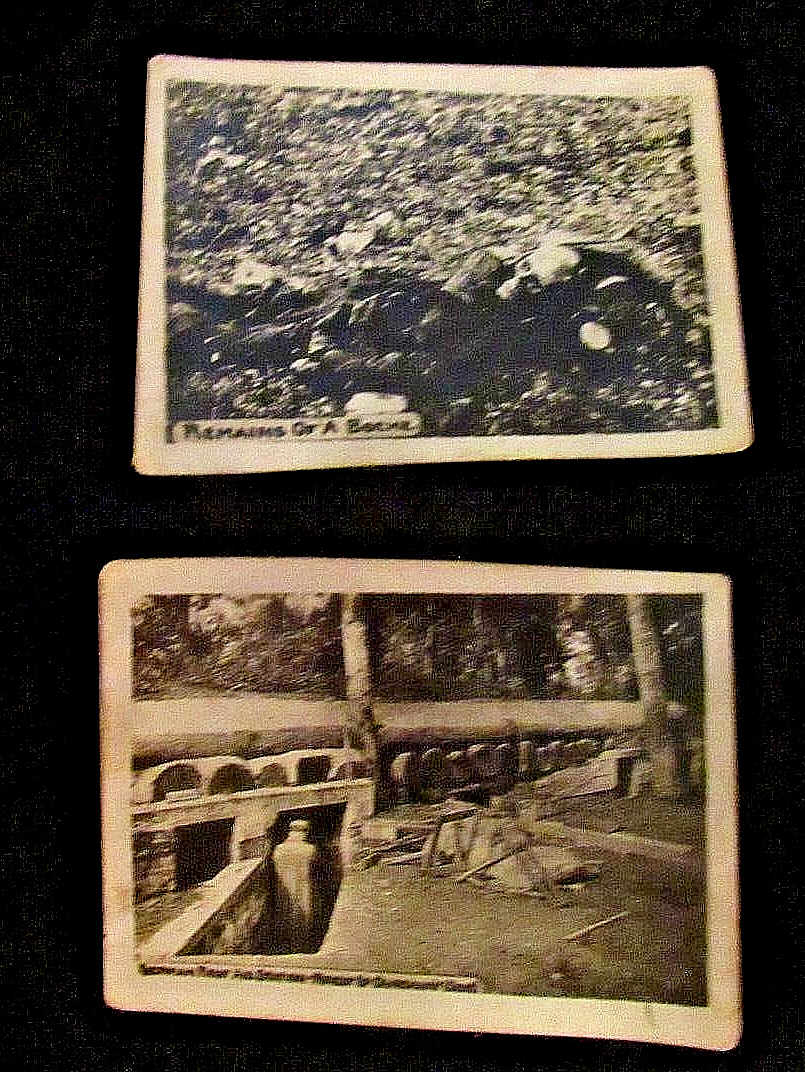 WW1... 2  Actual War related BLACK & WHITE PHOTOGAPHS, detailed marked LOCATIONS