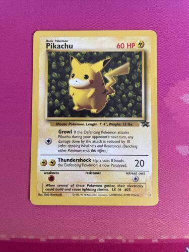 Pokemon Card Pikachu Black Star Promo 1 Near Mint