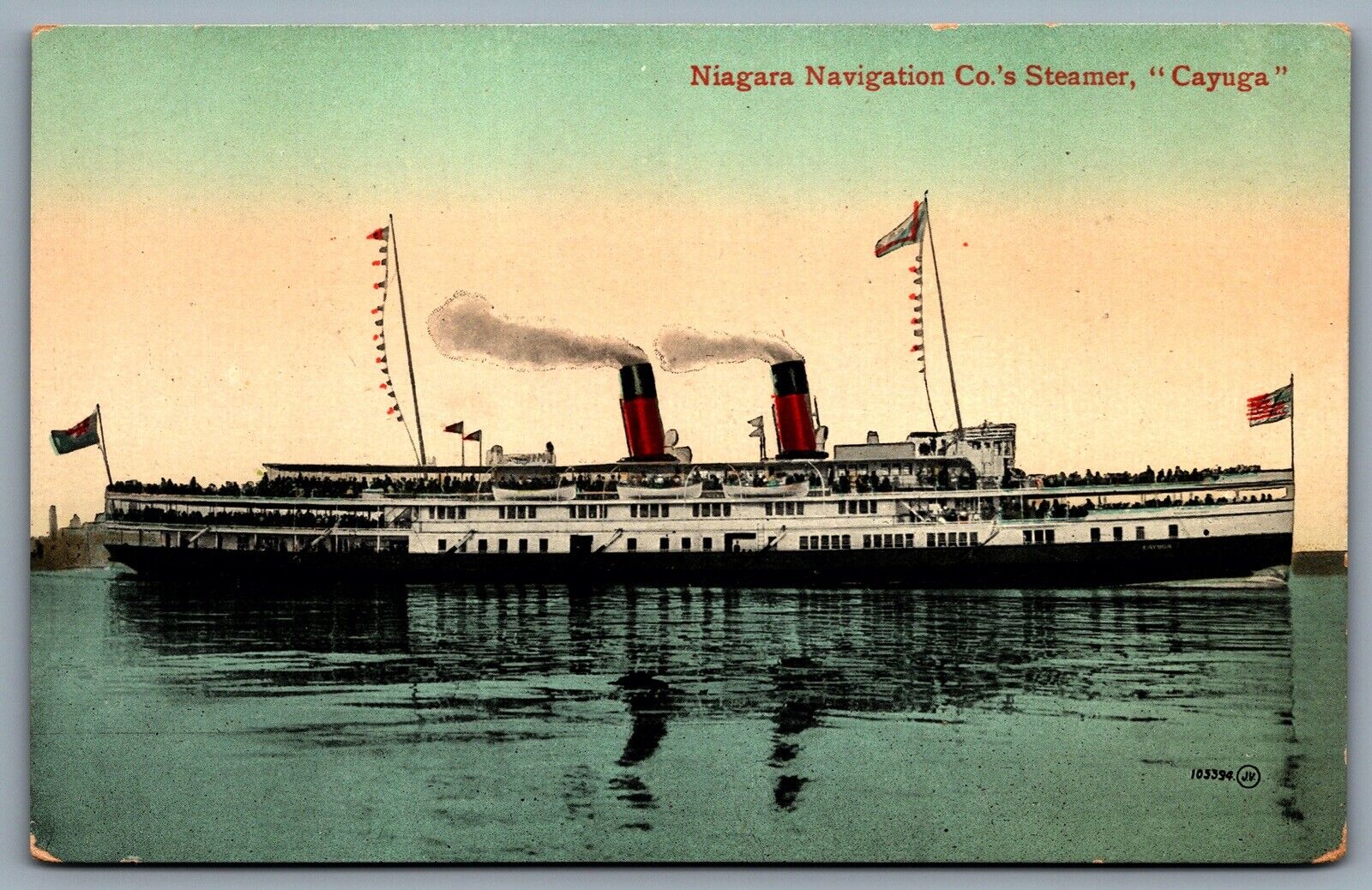 Postcard c1910s Niagara Navigation Co.’s Steamer Cayuga Unused Scrapped 1960s