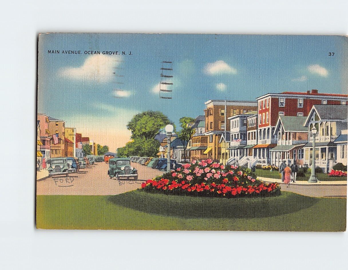 Postcard Main Avenue Ocean Grove New Jersey USA