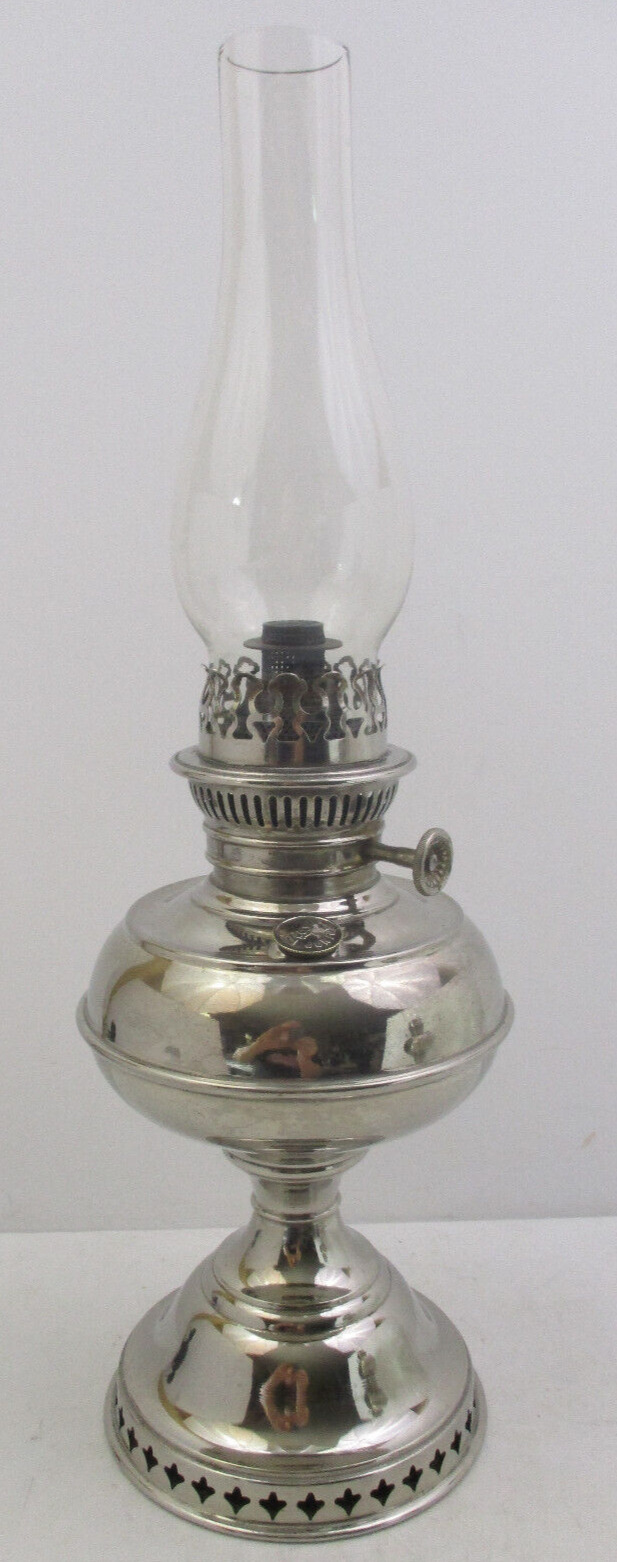1895 RAYO JUNIOR - NICKEL OIL KEROSENE LAMP - MINT CONDITION ORIGINAL PARTS(GFI)