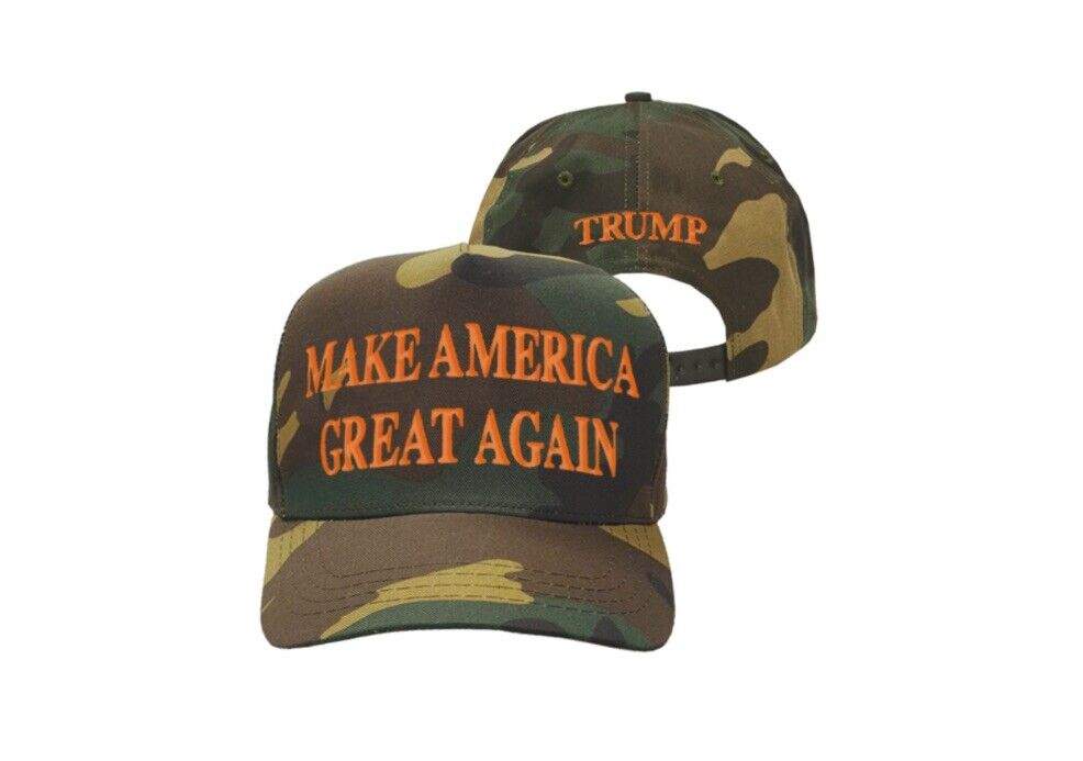 New Official Trump MAGA Hat 45-47 MILITARY Camo Campaign Made in USA Authentic