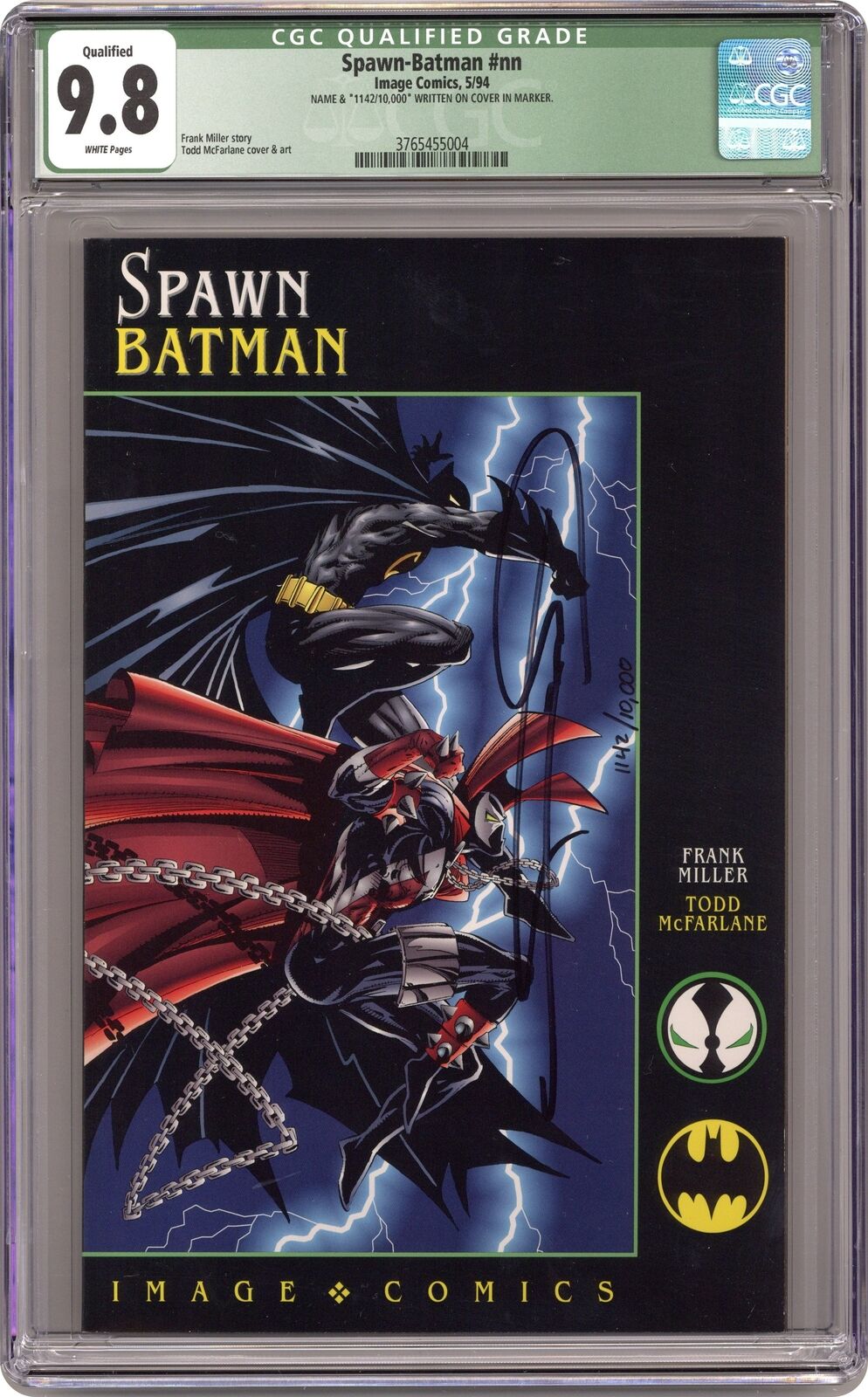 Spawn Batman #1 DF Signed Variant CGC 9.8 QUALIFIED 1994 3765455004