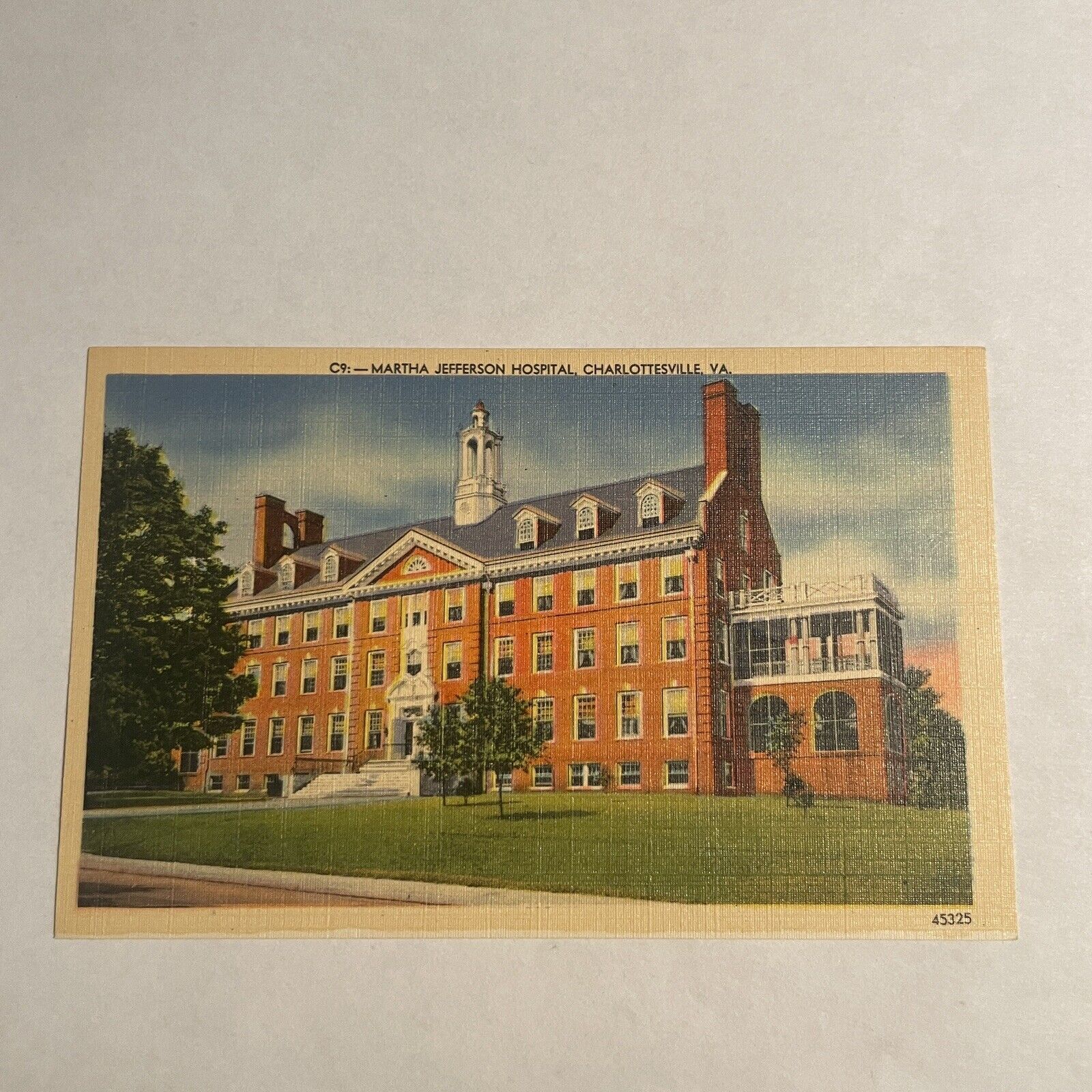 Charlottesville VA-Virginia, Martha Jefferson Hospital, Vintage Postcard
