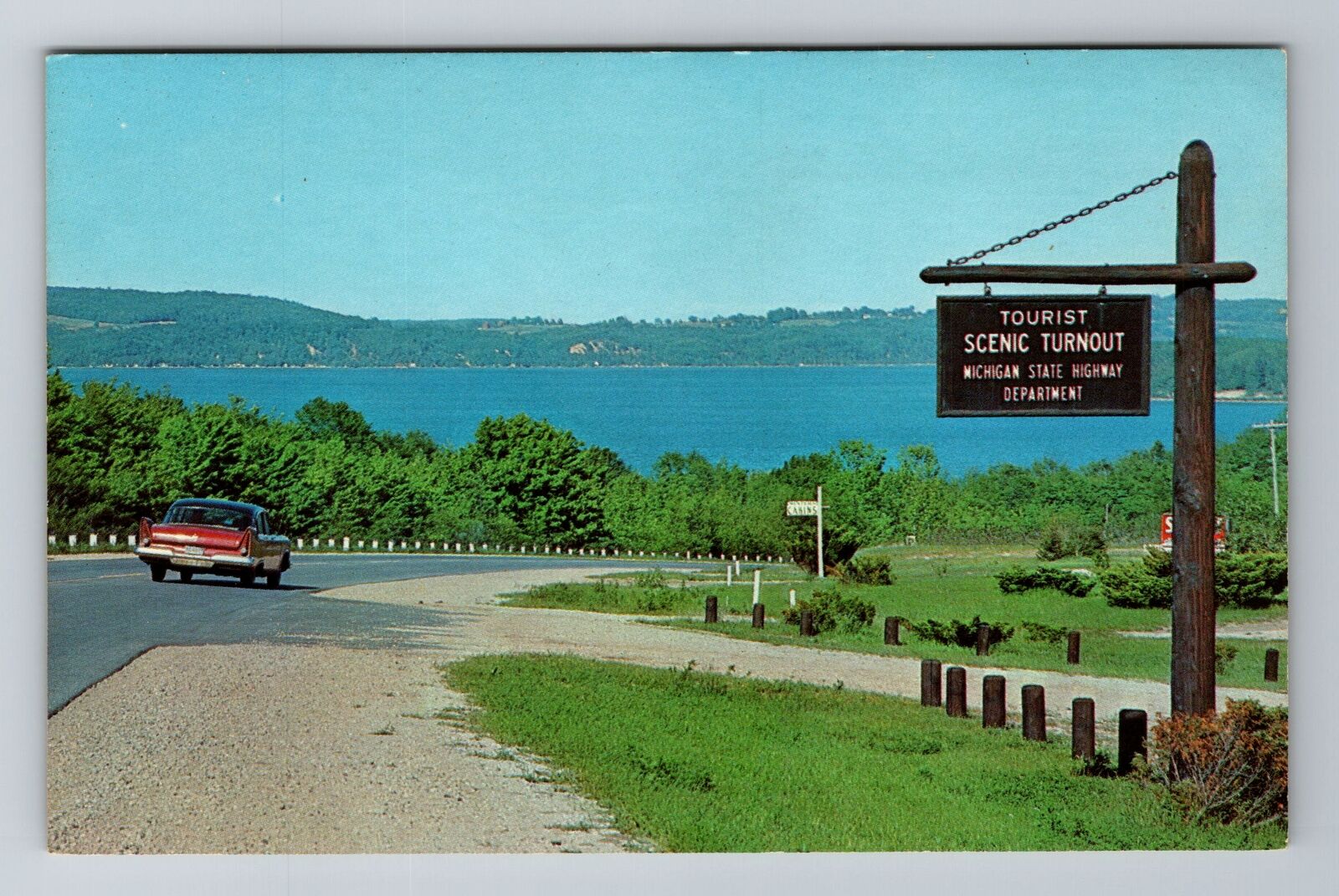 Frankfort MI-Michigan, Scenic Turnout On M-115, Vintage Postcard
