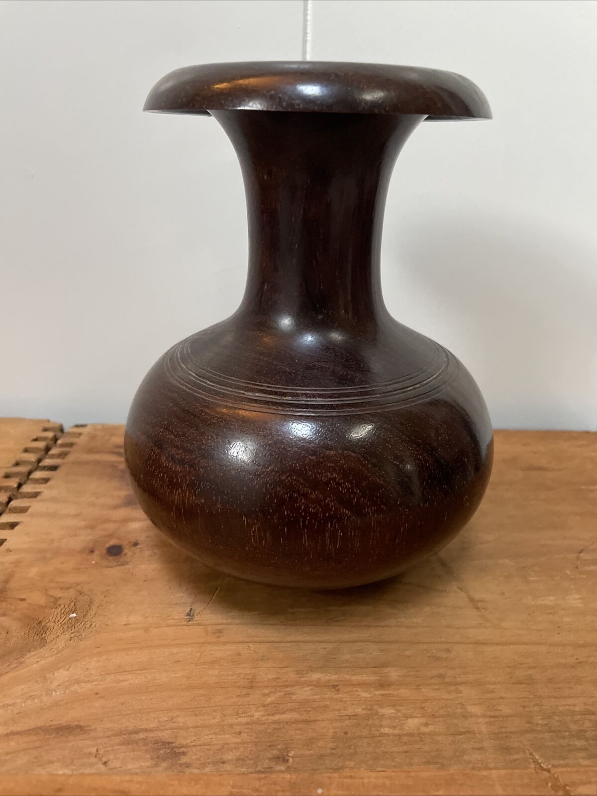 Original Cary Sappenfield Turned Mexican Kingwood Vase 1999