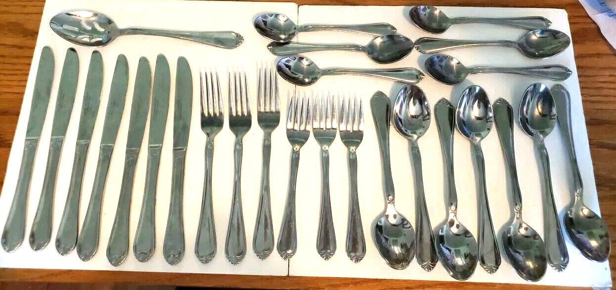 Vintage Lot of 28 Pieces Reed & Barton Select Stainless Flatware. Indonesia