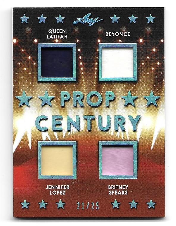 BEYONCE  BRITNEY SPEARS  J LO  2018 Leaf POP PROP CENTURY 4 SWATCHES  #\'d 21/25