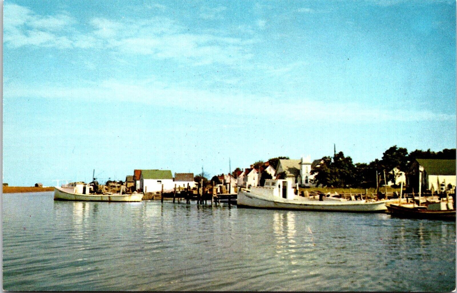 Postcard Rhodes Point, Smith Island, Maryland, Fishing Boats