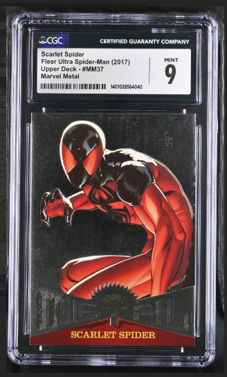 2017 Scarlet Spider MM37 Fleer Ultra Spider-Man Marvel Metal, CGC Graded 9 Mint