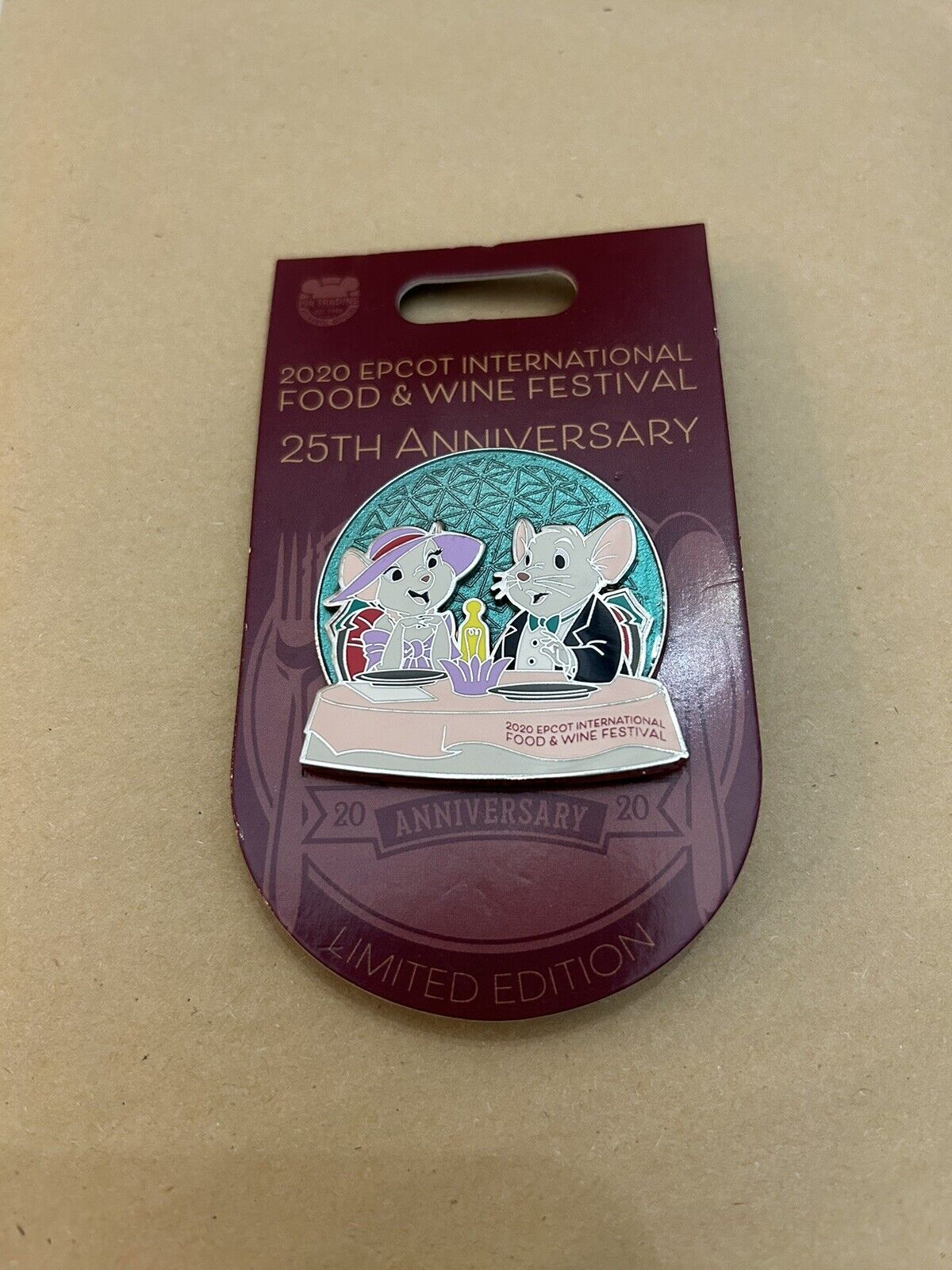 Disney Parks 2020 Epcot Food & Wine 25th Anniversary LE Rescuers Pin