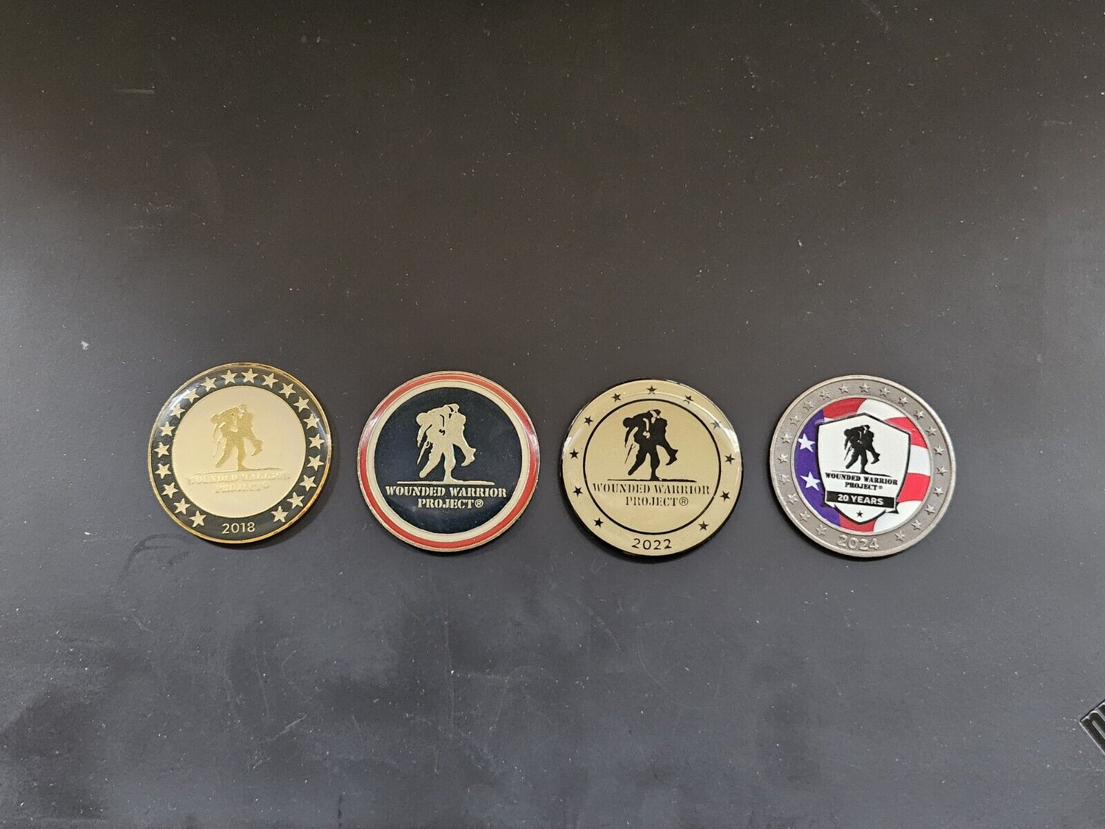 Wounded Warrior PROJECT COINS 2018, 2019, 2022, 2024 1.5