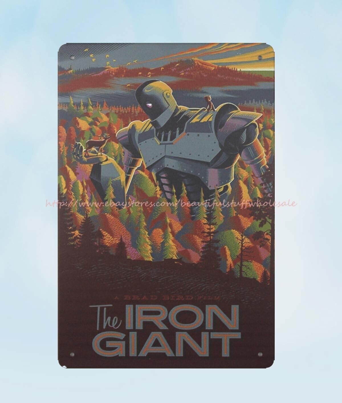 plaque wall art The Iron Giant  metal tin sign