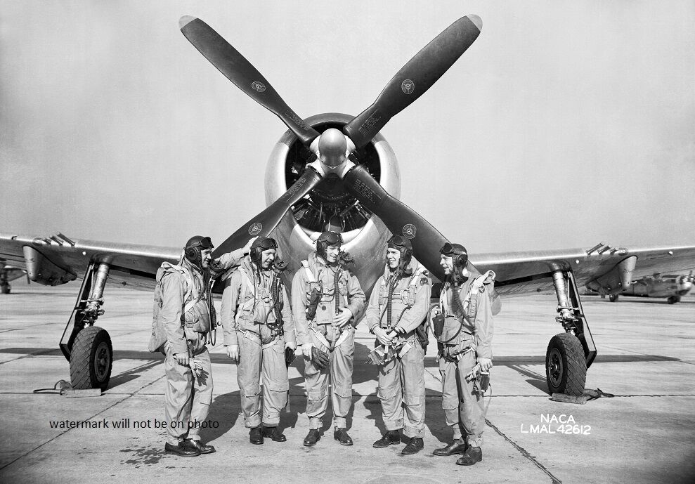 Langley Test Pilots with P-47 Thunderbolt Fighter 13\
