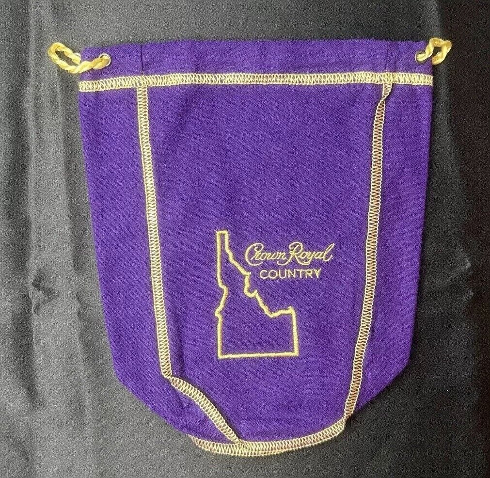 Crown Royal Country Purple Idaho State Outline Drawstring Bottle Bag 750ml NEW