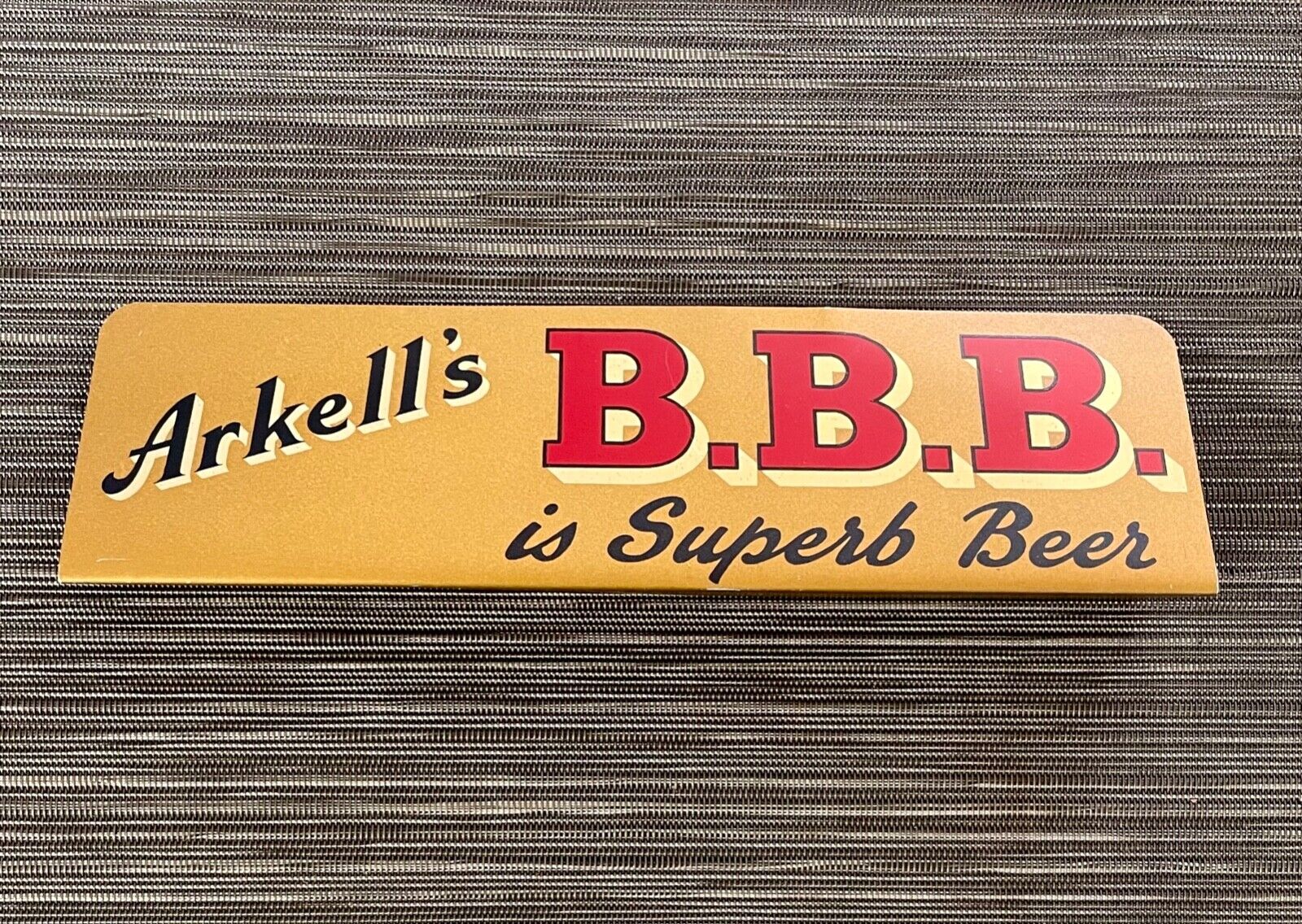Vintage ARKELL'S SWINDON BBB BEST BITTER BEER Pub Bar Aluminum Promo Sign