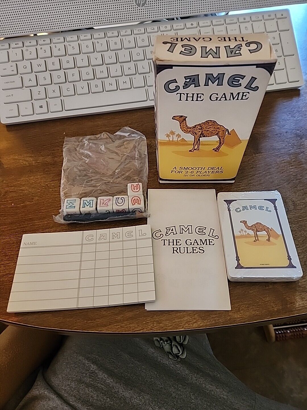 Camel \'The Game\' Vintage 1992 Camel Cigarettes Promo Dice/Card Game New