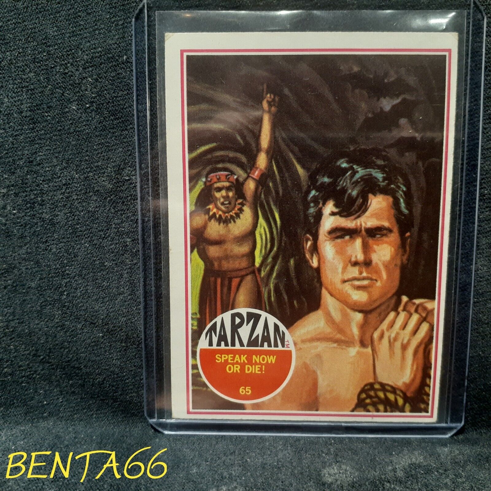 1966 Philadelphia Tarzan 🔥 Gum Card #65 Speak Now Or Die