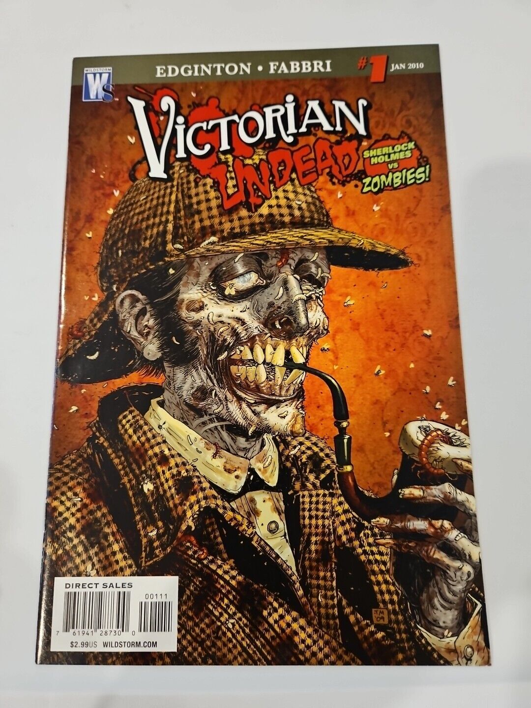Victorian Undead #1 SHERLOCK HOLMES Zombies 2010 DC Wildstorm COVER VARIANT A