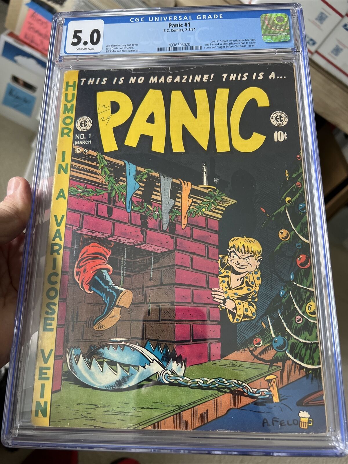Panic #1  CGC 5.0 OW RARE 1954 Banned Comic Used in Senate Hearings