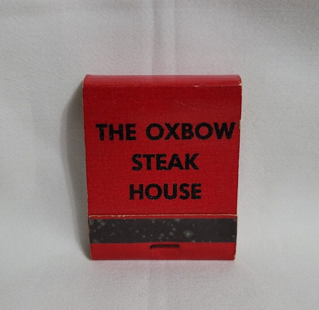 Vintage The Oxbow Steak House Restaurant Matchbook Middlesex NJ Advertising Full
