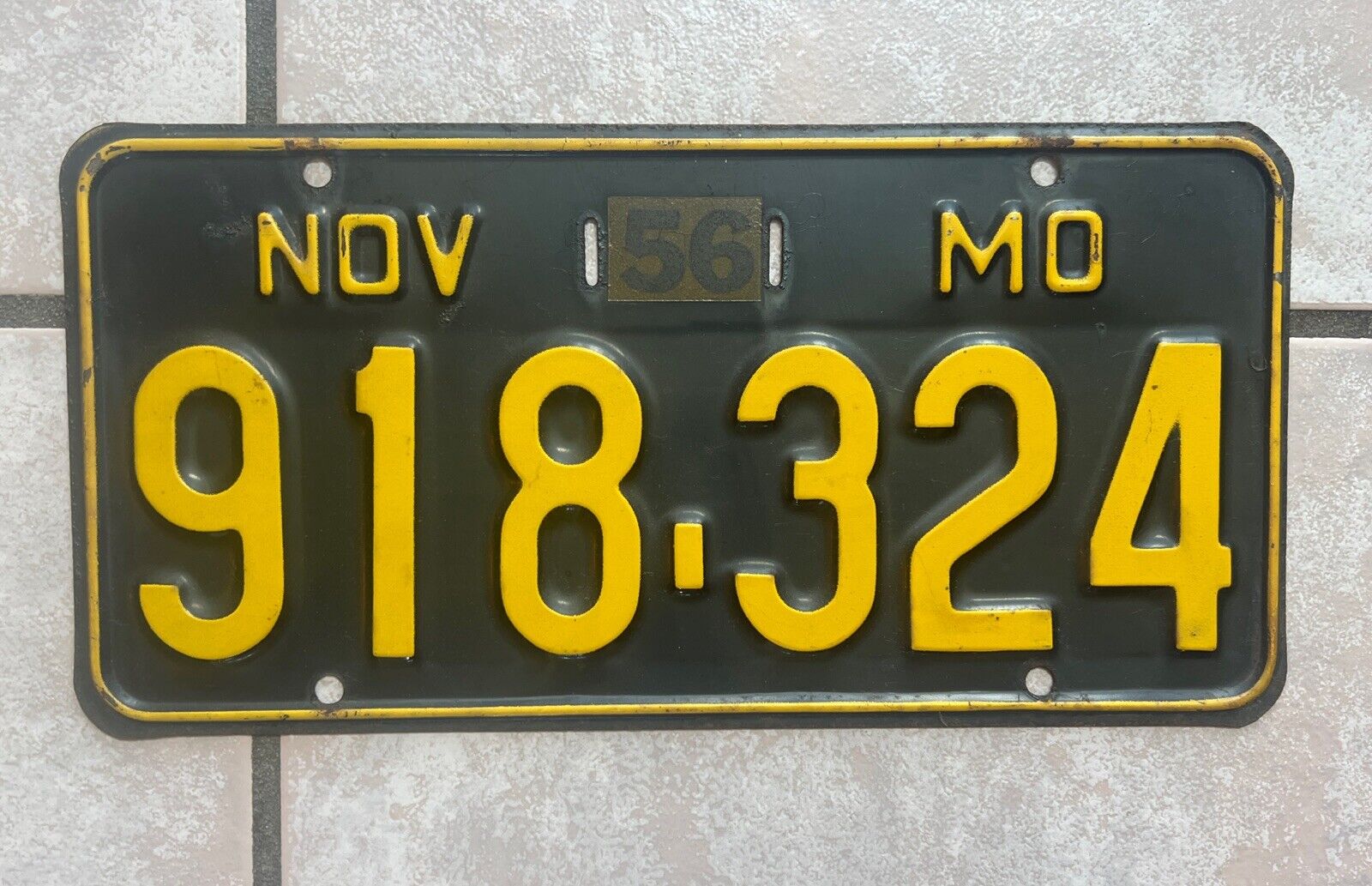 Missouri License Plate Vintage 1950s