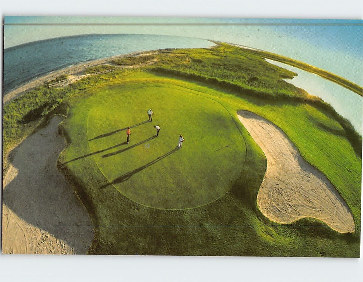 Postcard Third green of the Championship course New Seabury Cape Cod MA USA