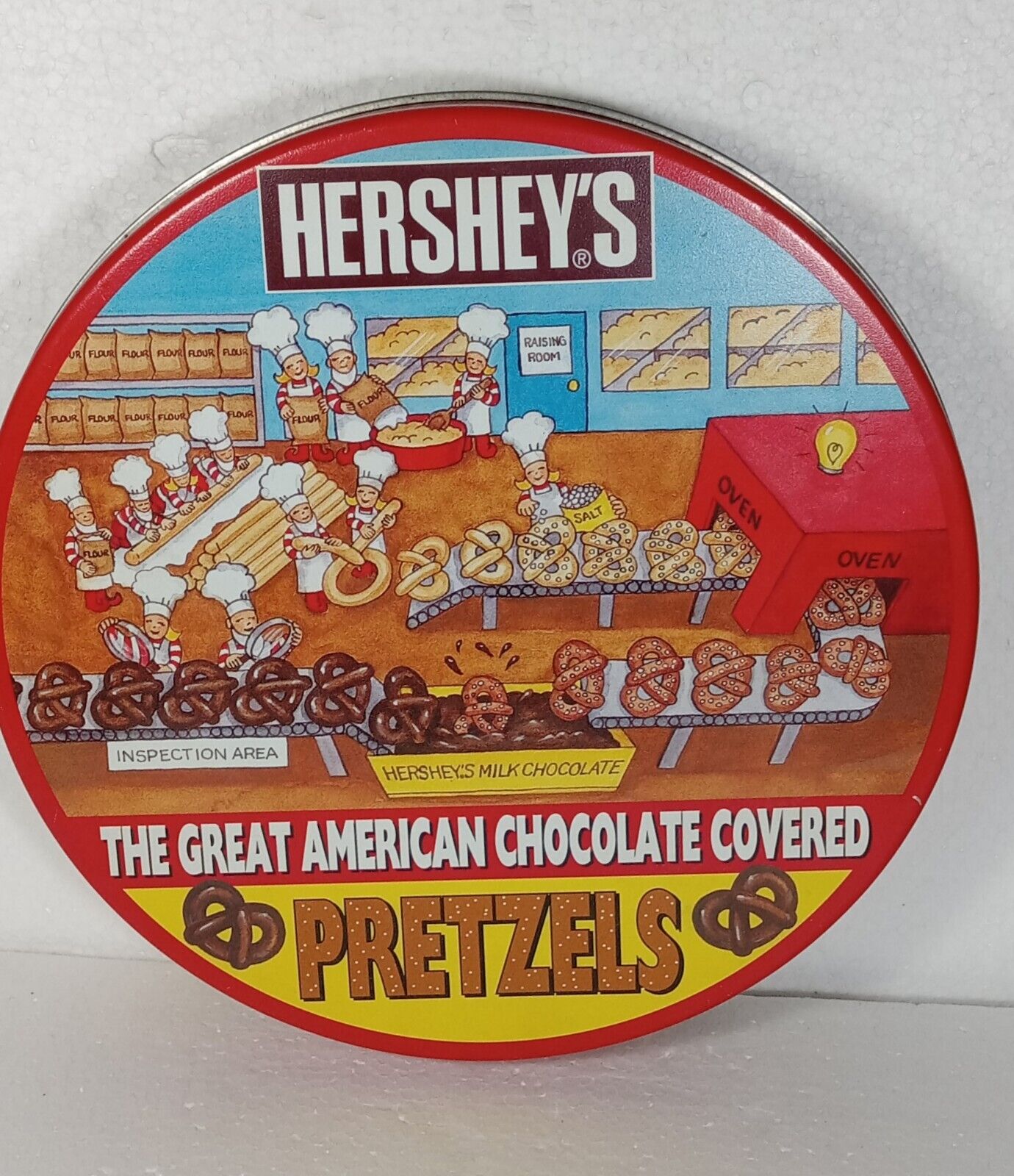 Hershey’s The Great American Chocolate Covered Pretzels Collectible Empty Tin