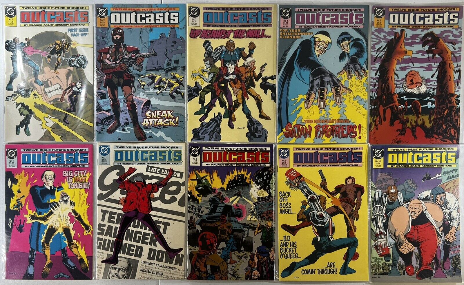 Outcasts #1-12 Complete Run DC 1987 Future Shocker Lot of 12 High Grade