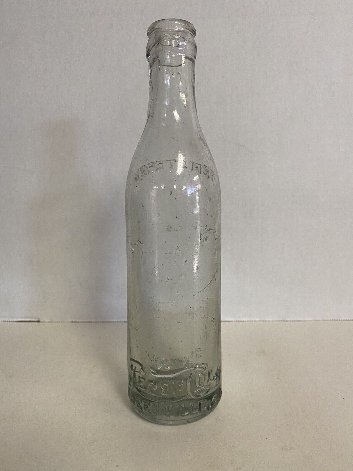 Antique Greenville S.C. South Carolina Pepsi Cola Straight Side Soda Bottle