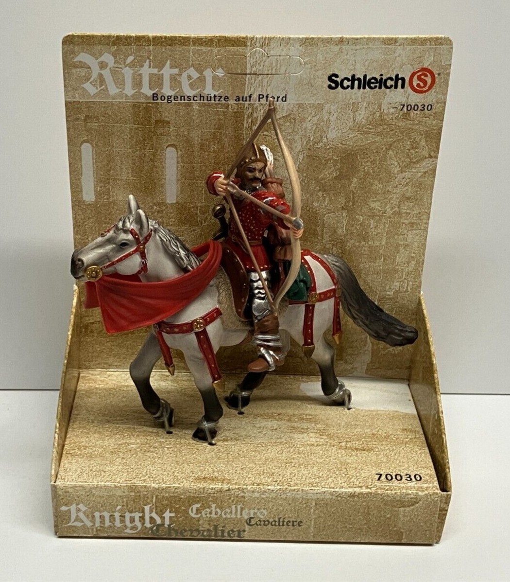 Schleich Ritter Red Mounted Archer Knight on Horse 70030 ** Retired figure