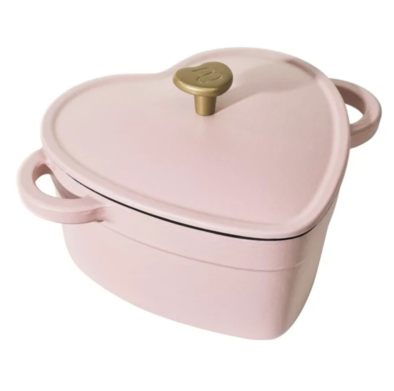  Beautiful 2QT Heart Dutch Oven in Pink Champagne by Drew Barrymore